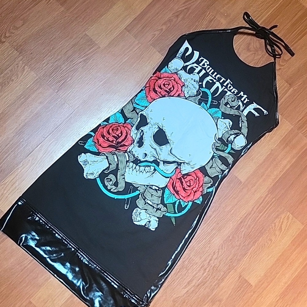 CUSTOM band tee halter bodycon dress